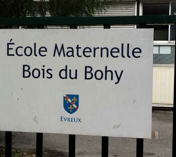Photo pancarte école maternelle le Bois Bohy