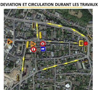 Plan de circulation travaux rue du maréchal Joffre
