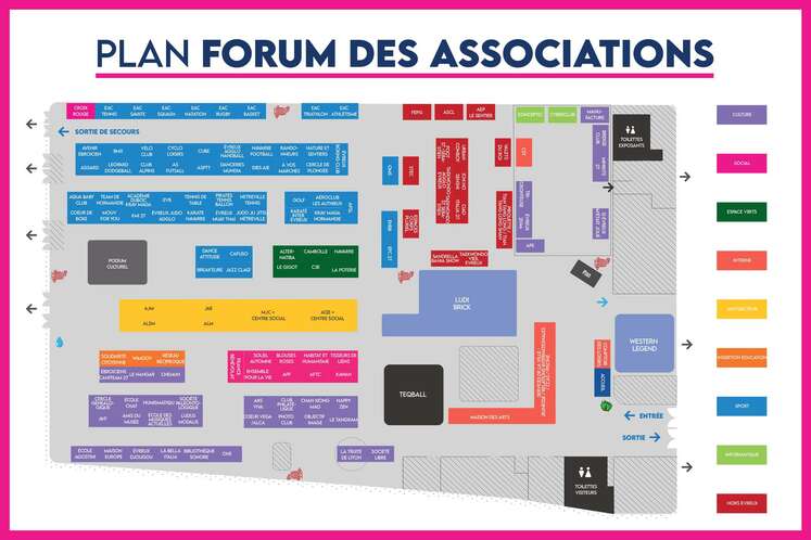 Plan du forum des associations