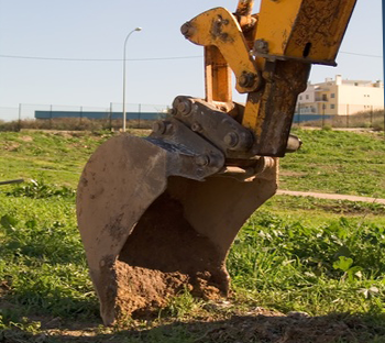 Photo d'une pelle de bulldozer