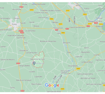 Localisation de Saint-André de l'Eure sur Google Map