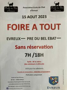 Affiche foire à tout École du Chat